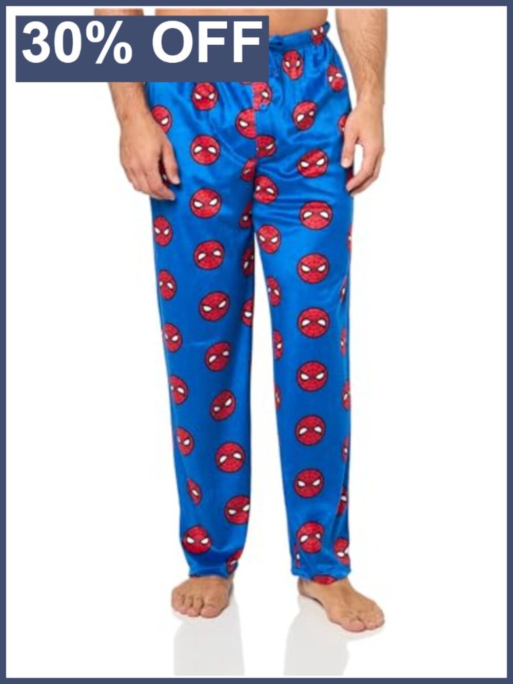 Men's Spider-Man Pajama Lounge Pants Drawstring Fleece Sleepwear